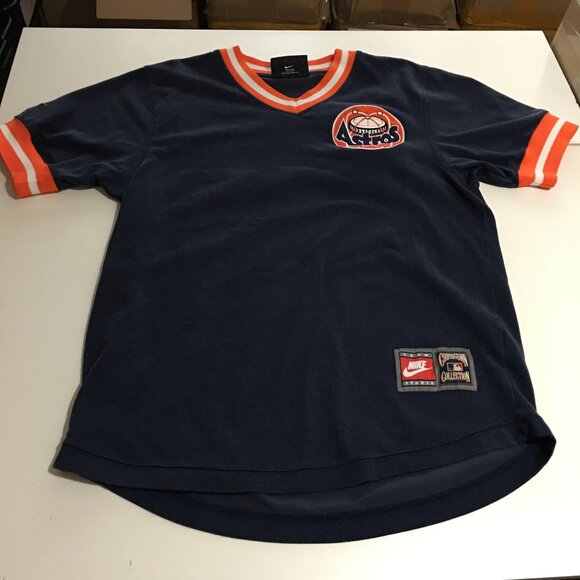 Houston Astros Nike Jersey Cooperstown Collection Mens Medium Navy Blue - Picture 1 of 11